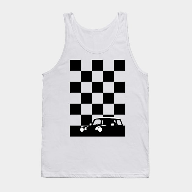 Monochrome Mini Cooper Tank Top by y30man5